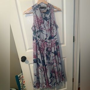 Ivanka Trump Floral Sleeveless Dress - Pink and Blue Size 2